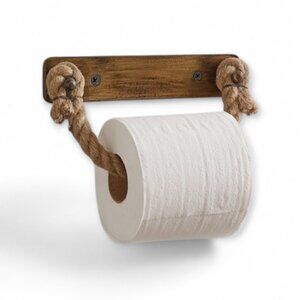 Antiqued Brass Toilet Paper Holder Nautical Themed